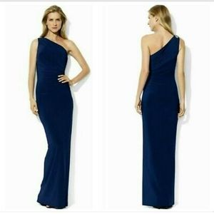 Used maxi one shoulder Ralph  Lauren Evening dress
